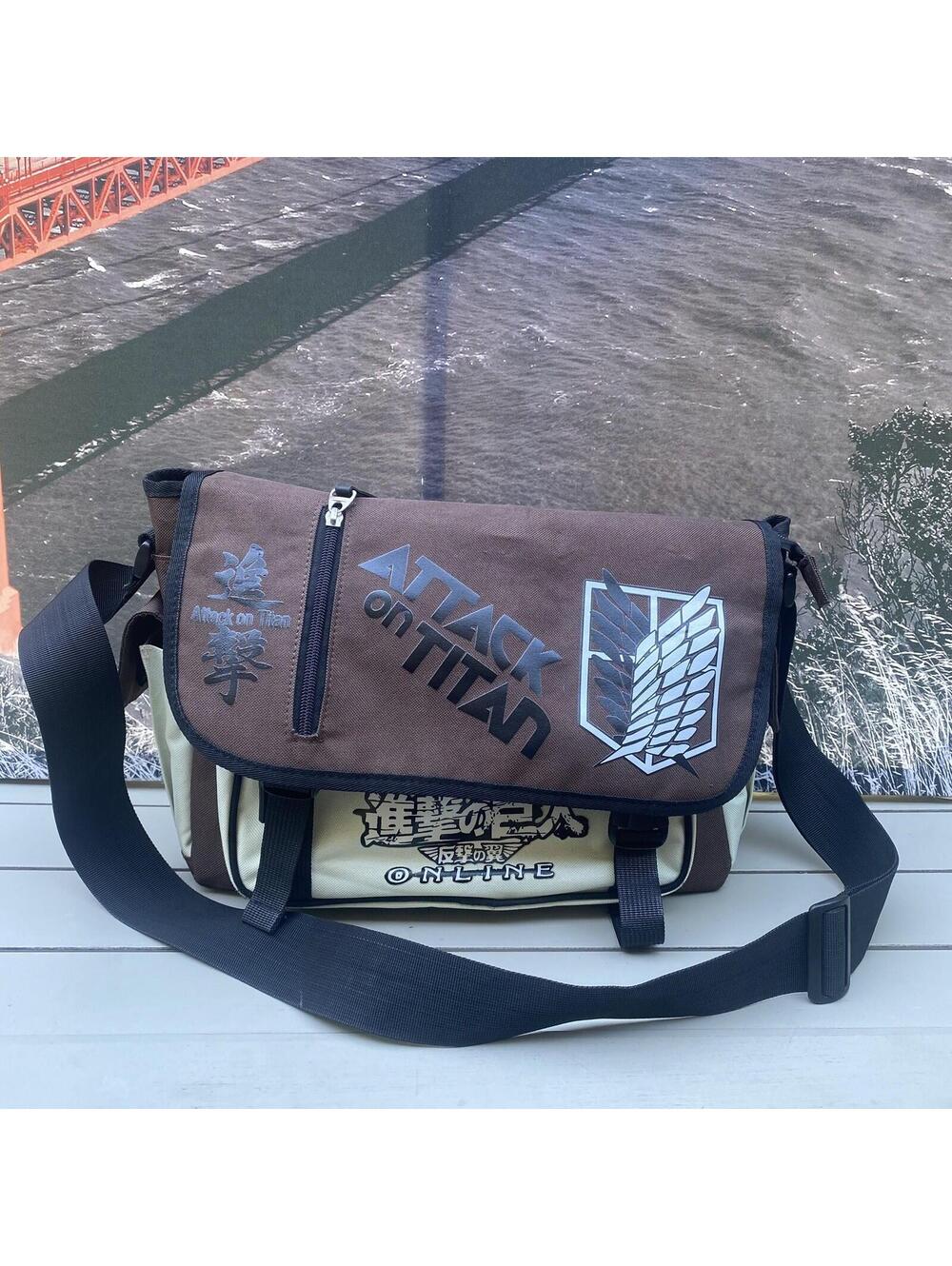 Anime Attack on Titan Messenger Bag Satchel. Cross Body Shoulder School bag GUC